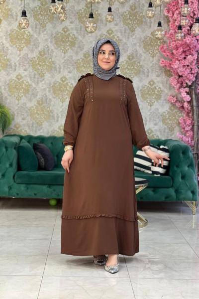 Canan Elbise Kahverengi Kahverengi