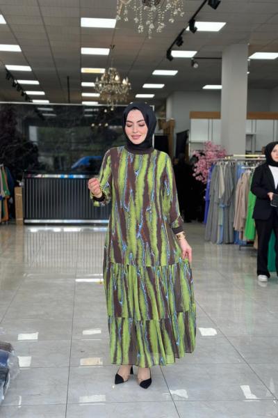 Dicle Elbise Fıstık Yeşili Yeşil