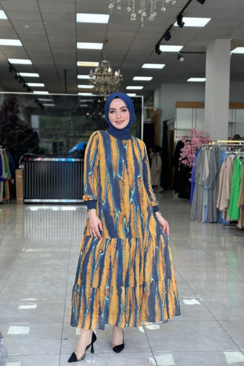 Dicle Elbise Hardal Hardal Sarısı