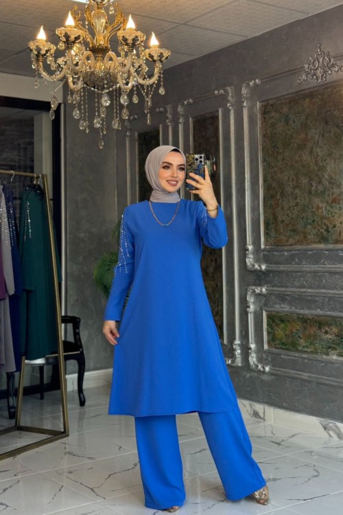 Safir Takım İndigo mavi indigo