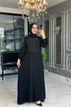 Mihriban Elbise Siyah Siyah