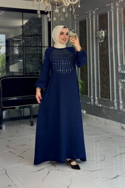 Mihriban Elbise Lacivert Lacivert