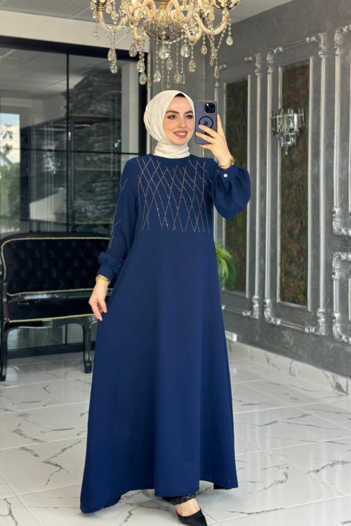 Kare Elbise Lacivert Lacivert