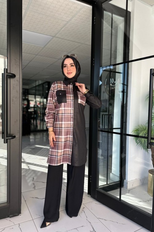 Selenay Tunik Kahve Kahverengi