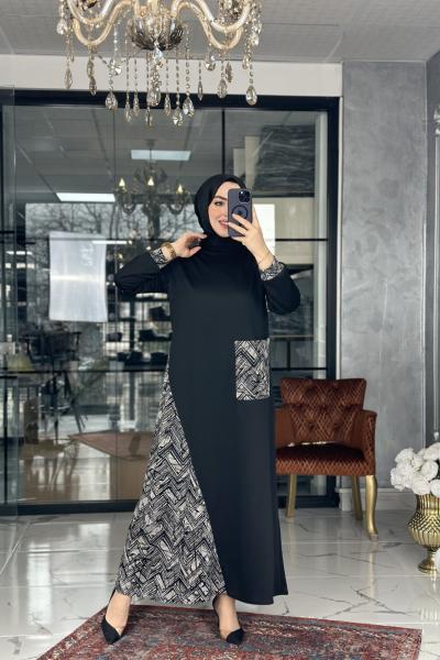 Mehtap Elbise Siyah siyah tas