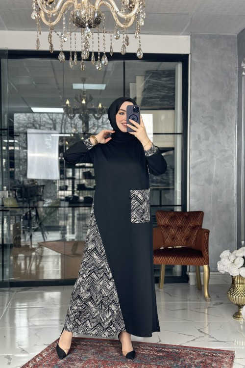 Mehtap Elbise Siyah siyah tas