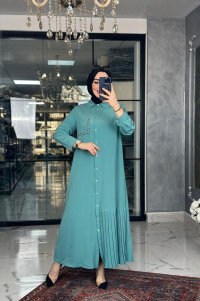 Neslihan Elbise-Mint Yeşili Mint Yeşili