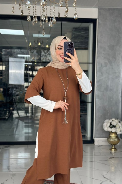 Zübeyde Takım-Kahve Kahverengi