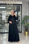 Asiye Ceket Elbise-Siyah Siyah