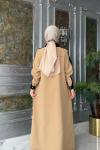 Medine Elbise-Krem Krem