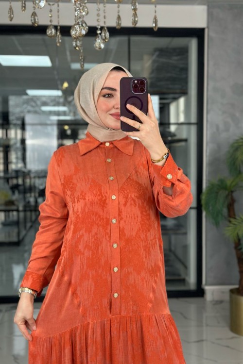 Dilan Elbise-Turuncu Turuncu