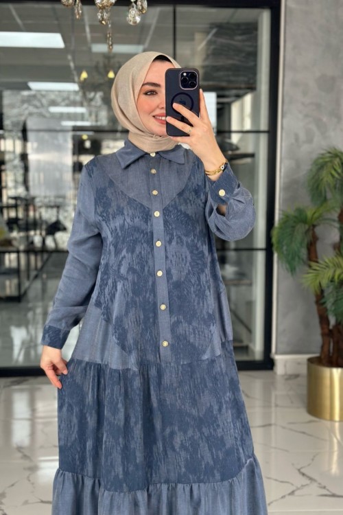 Dilan Elbise-Lacivert Lacivert