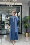 Hicret Elbise-Mavi Mavi