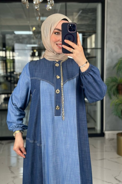 Hicret Elbise-Lacivert Lacivert