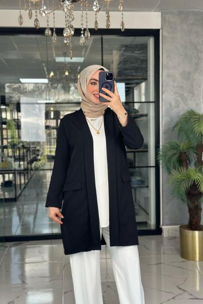 Ahsa İçlik Ceket-Siyah Siyah