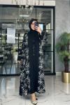 Karmen 2li Abaya-Siyah Siyah