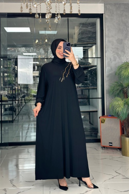 Serpil Elbise-Siyah Siyah