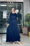 Mercan Elbise-Lacivert Lacivert