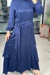 Mercan Elbise-Lacivert Lacivert