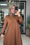Mariye Elbise-Kahverengi Kahverengi