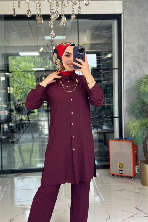 Süreyya Takım-Bordo Bordo