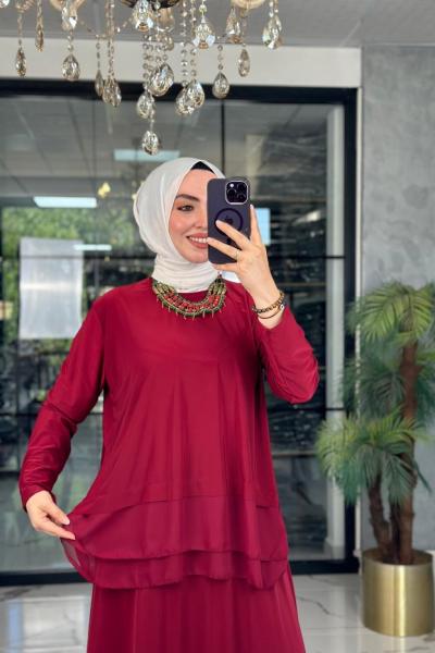 Meltem Takım-Bordo Bordo