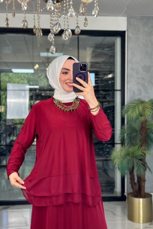 Meltem Takım-Bordo Bordo