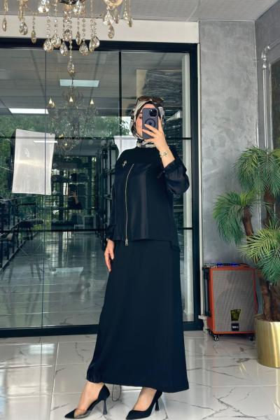 Şura Etek Takım-Siyah Siyah