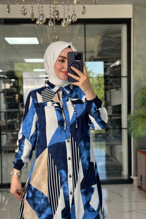 Gülay Takım-İndigo mavi indigo