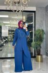 Seyran Takım-İndigo mavi indigo