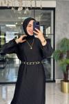 Gökçen Elbise-Siyah Siyah