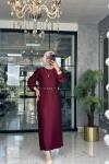 Gökçen Elbise-Bordo Bordo