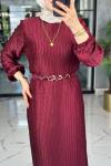 Gökçen Elbise-Bordo Bordo
