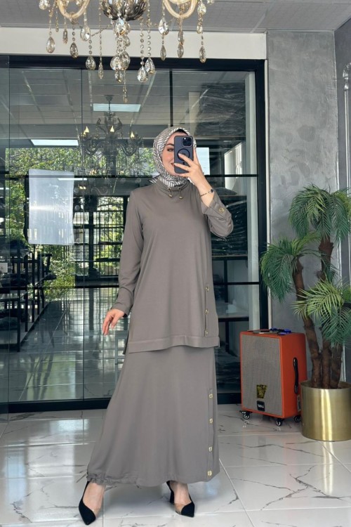 Nimet Etek Takım-Gri Gri