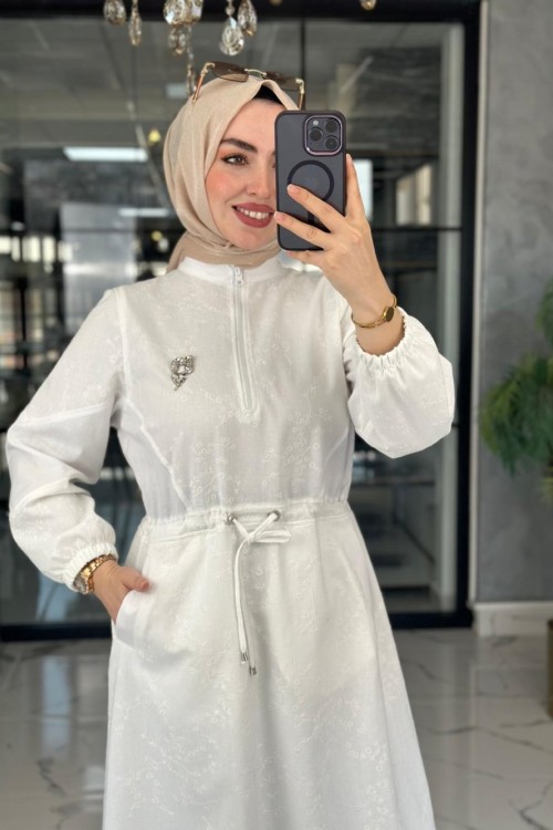 Reyhan Elbise-Beyaz Beyaz