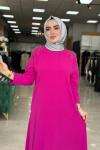 Pelin Elbise-Fuşya Fuşya
