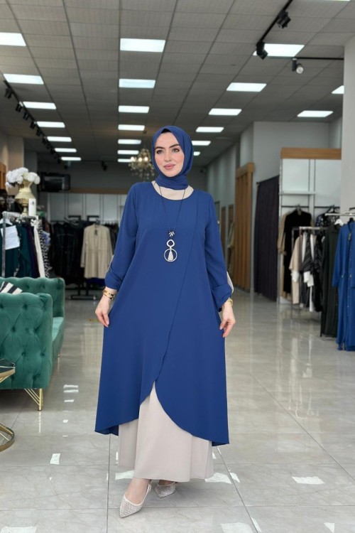 Mehva 2 li Takım-İndigo mavi indigo