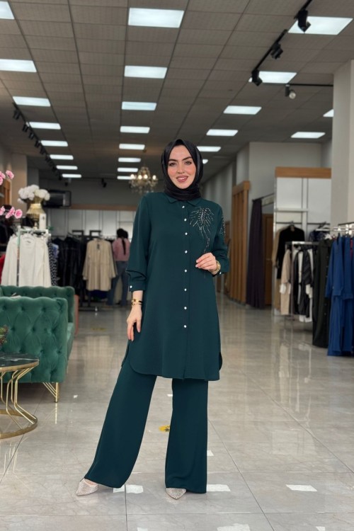 Elisa Pantolon Takım-Yeşil Yeşil