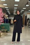 Aysel Pantolon Takım-Siyah Siyah