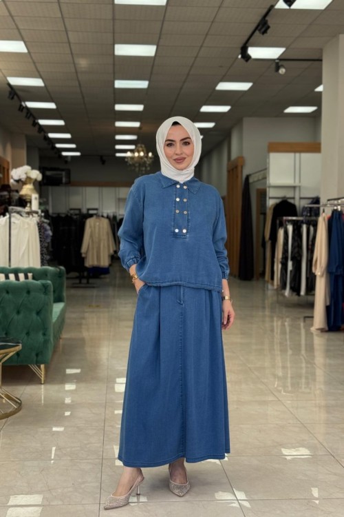 Akgün Kot Takım-Mavi Mavi