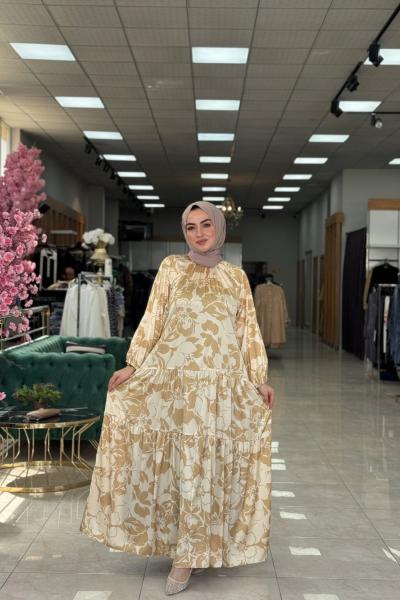 Mahru Elbise Krem Krem