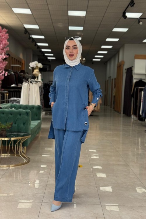 Afra Kot Takım Mavi kot mavi