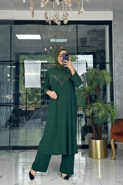 Meram Pantolon Takım Zümrüt Zümrüt