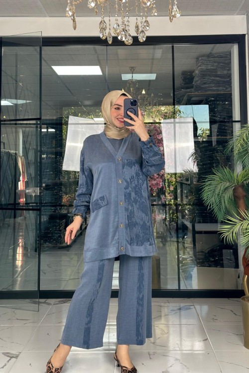 Mücevher Üçlü Takım Bebe Mavisi Bebe Mavisi