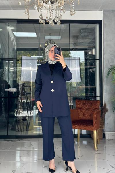 Modern Ceket Takım Lacivert Lacivert