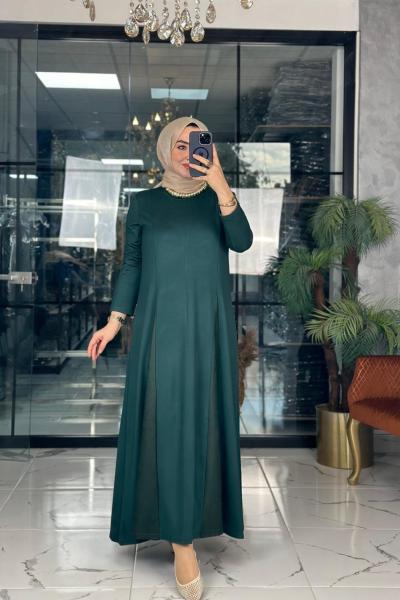Elçin Elbise Yeşil Yeşil