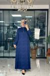 İzgi Elbise Lacivert Lacivert