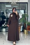 Ümmi Abaya Kahve Kahverengi