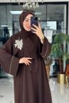 Ümmi Abaya Kahve Kahverengi