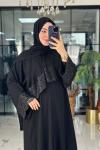 Halise Abaya Siyah Siyah